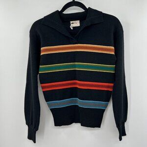 Montage vintage Pullover Sweater v neck long sleeve Size Medium